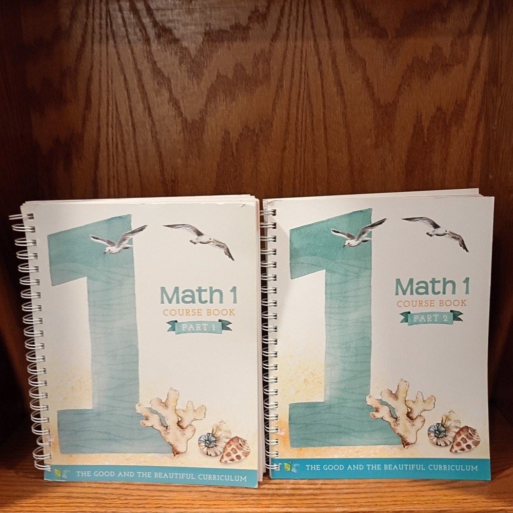 The Good and the Beautiful Math 1 Part 1 & 2 1st Workbooks Christian Homeschool